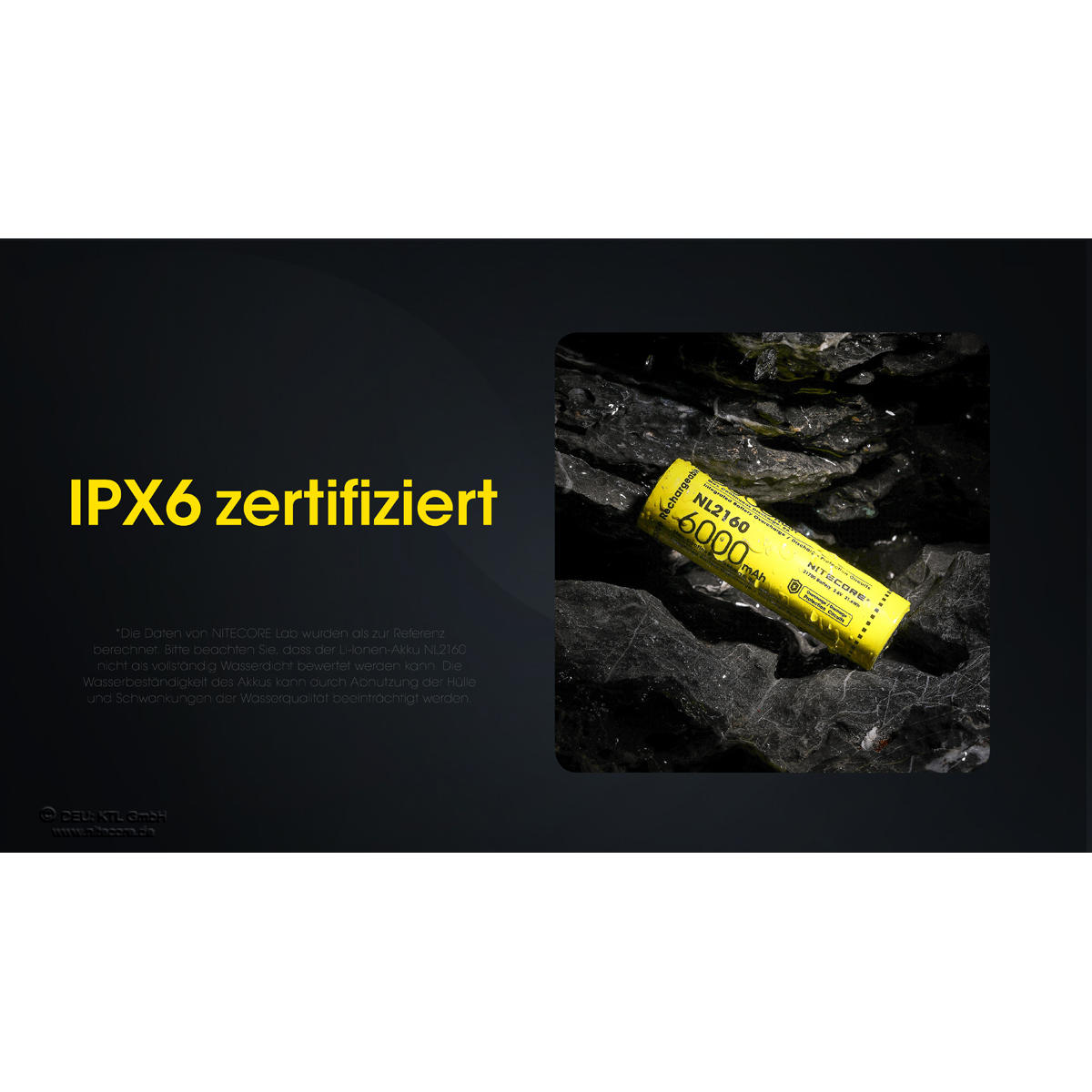Nitecore® Li-Ion Battery 21700, 6000 mAh, NL2160