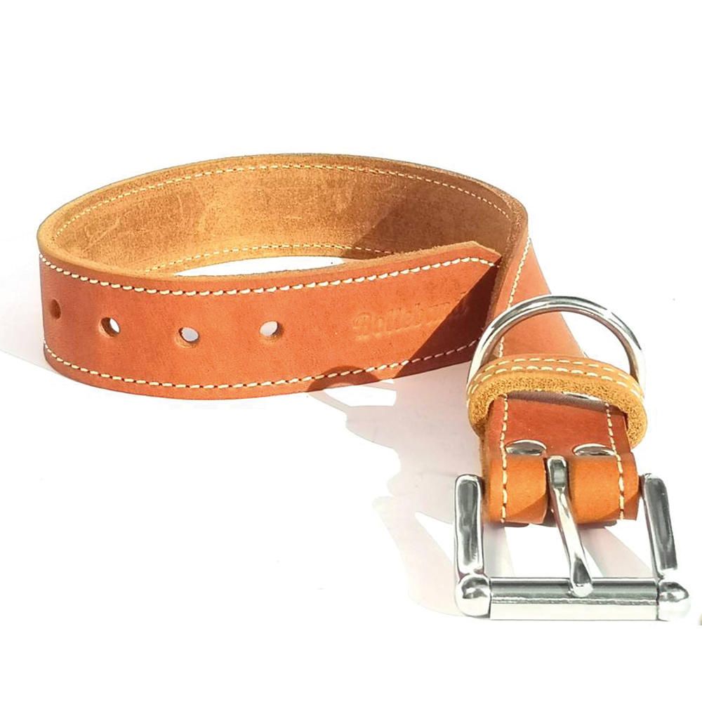 Bolleband Halsband Classic 30 mm, cognac, L