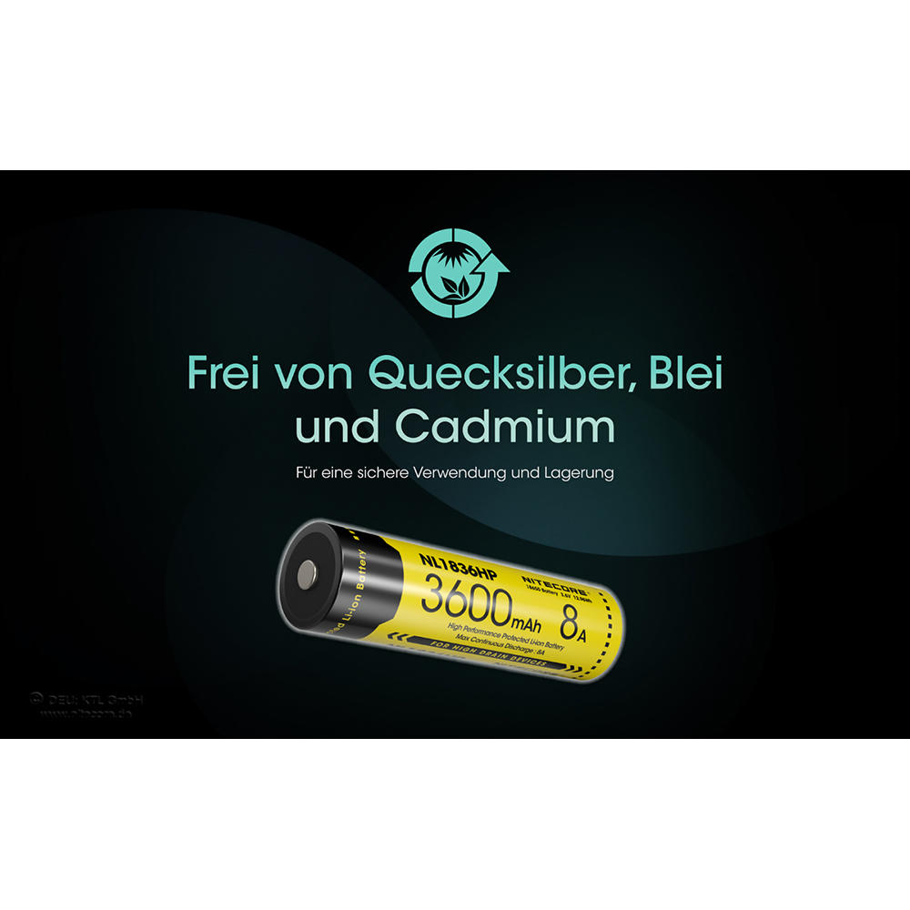 Nitecore® Li-Ion Battery 18650, 3600 mAh, NL1836HP