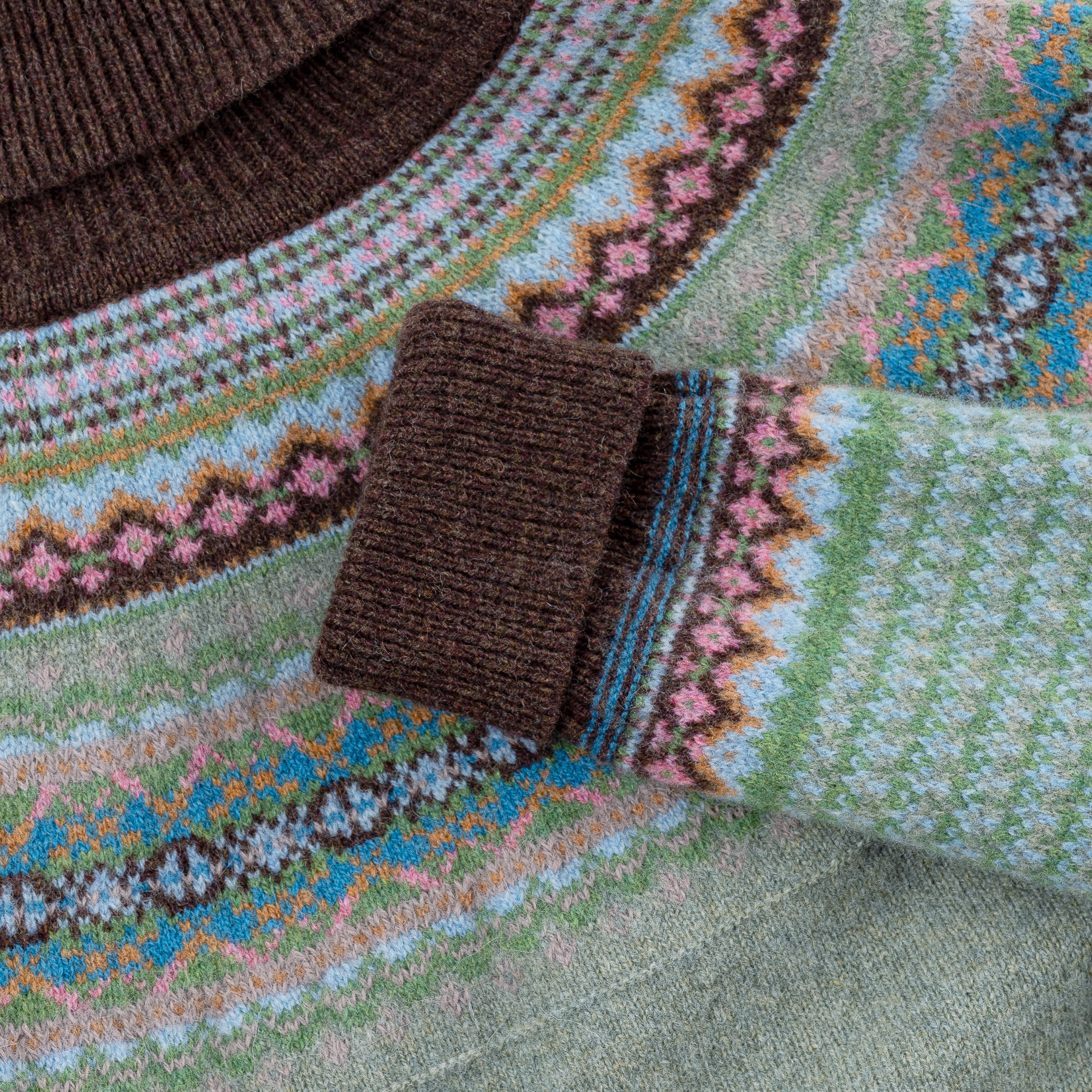 Eribé Damenpullover Rollkragen Fair Isle, Willow