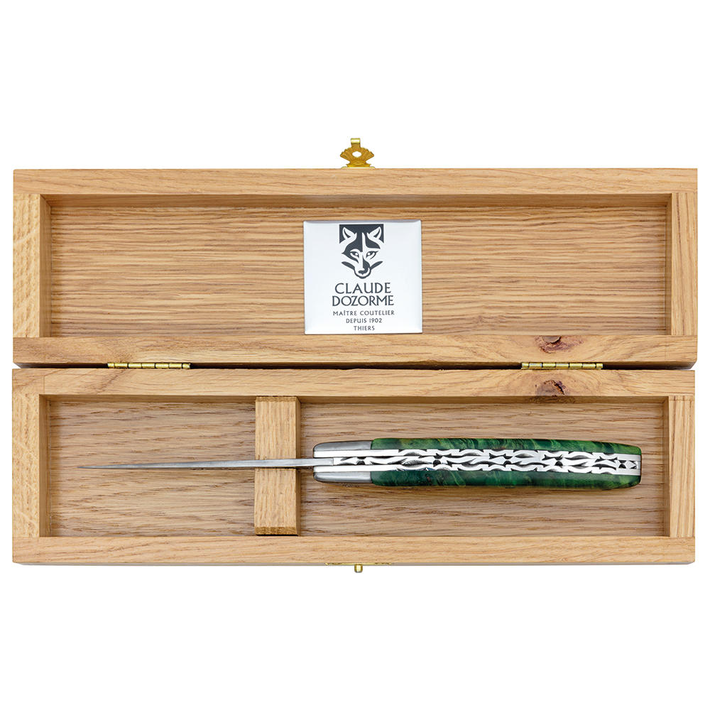Le Thiers® RLT Klappmesser Damast, Pappelholz