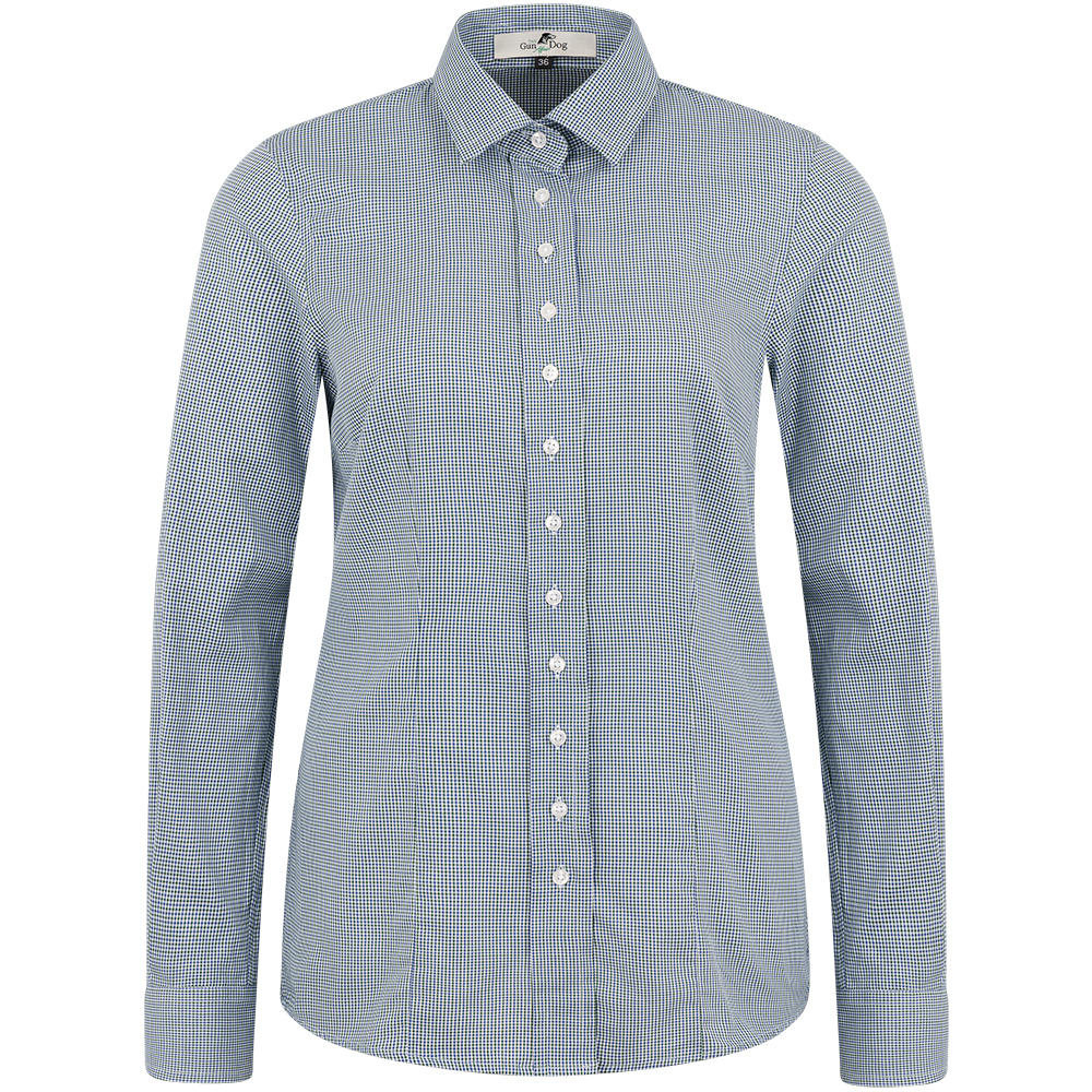 Damen-Bluse, Vichy-Karo, blau/grün/weiß