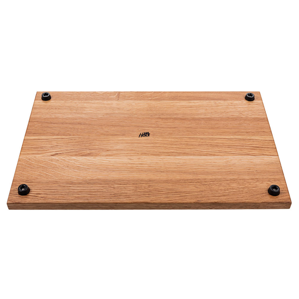 Planche à découper en chêne, grande, avec sillon pour l’écoulement du jus