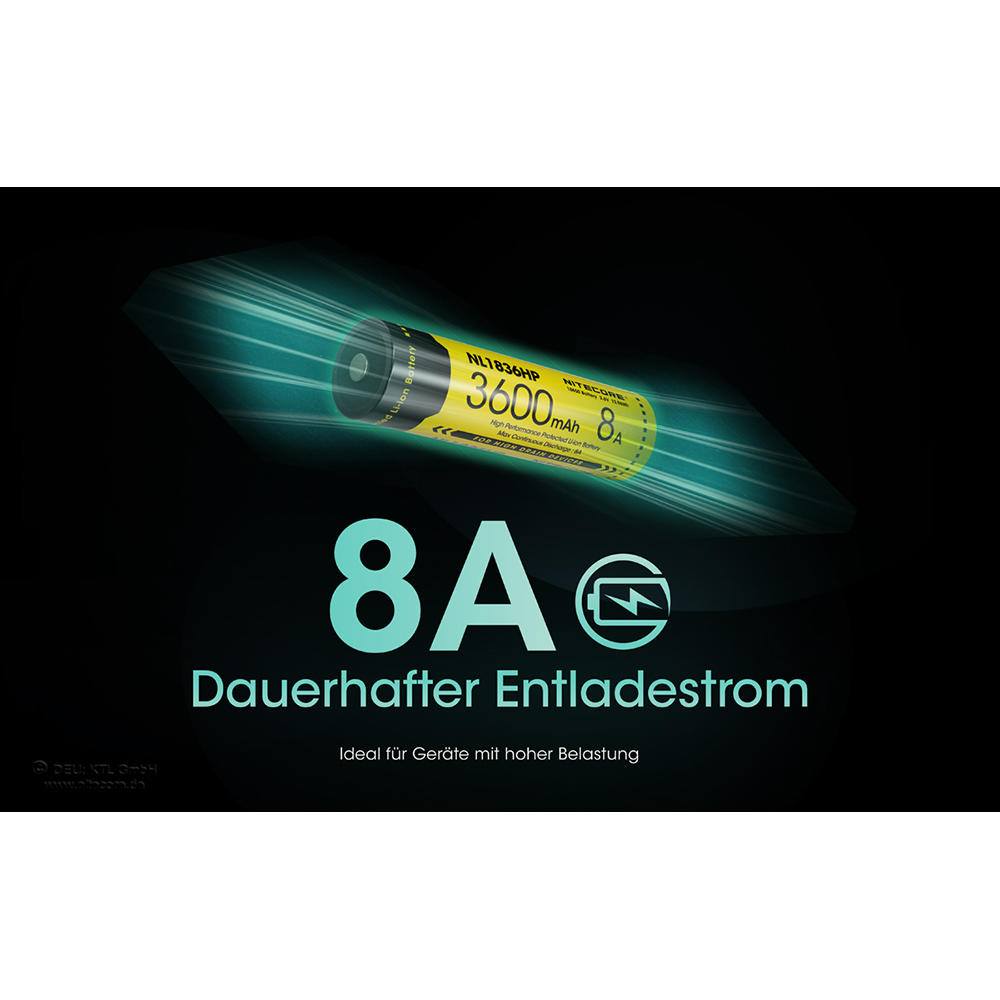 Nitecore® Li-Ion Battery 18650, 3600 mAh, NL1836HP