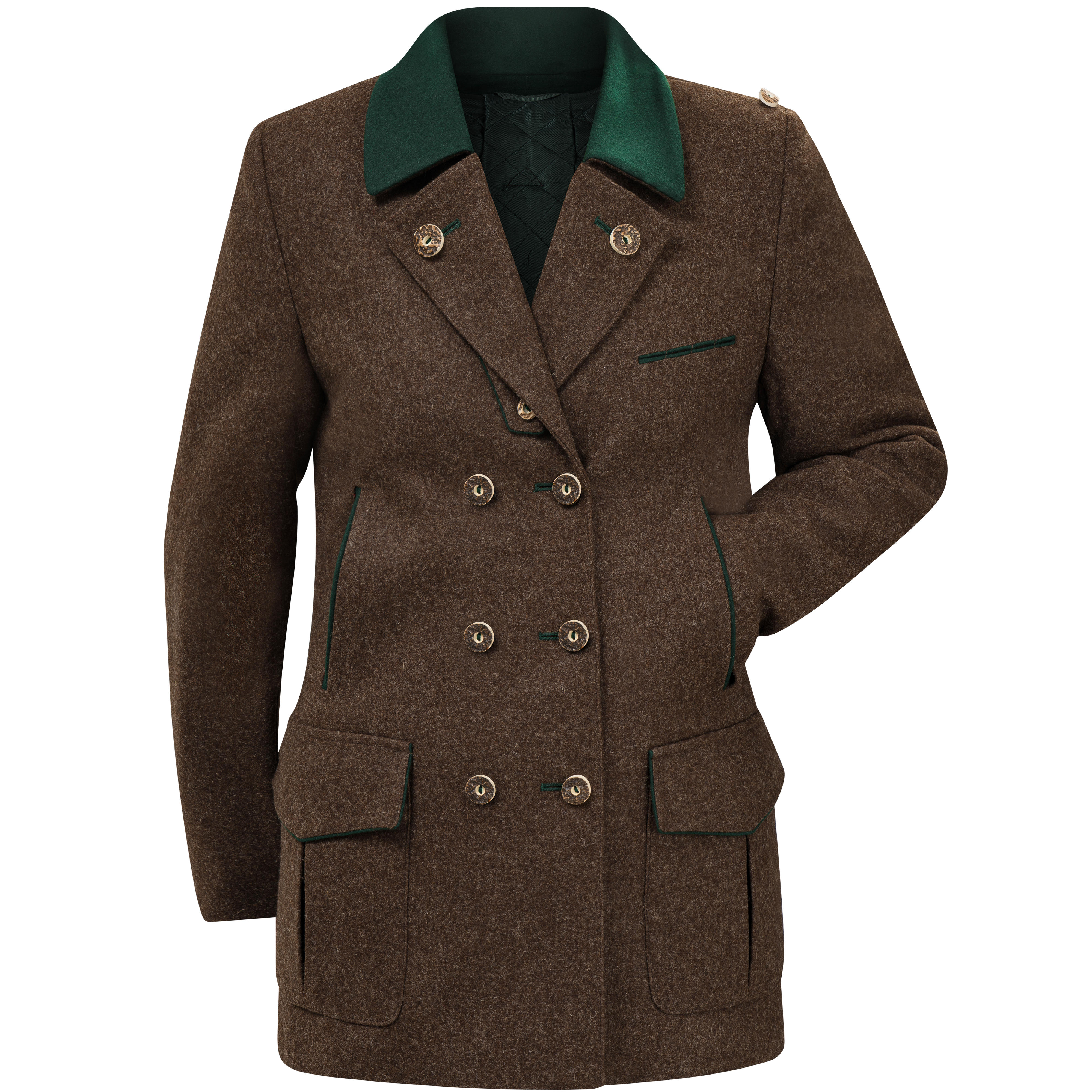 Damen Loden-Jagdjacke, dunkelbraun