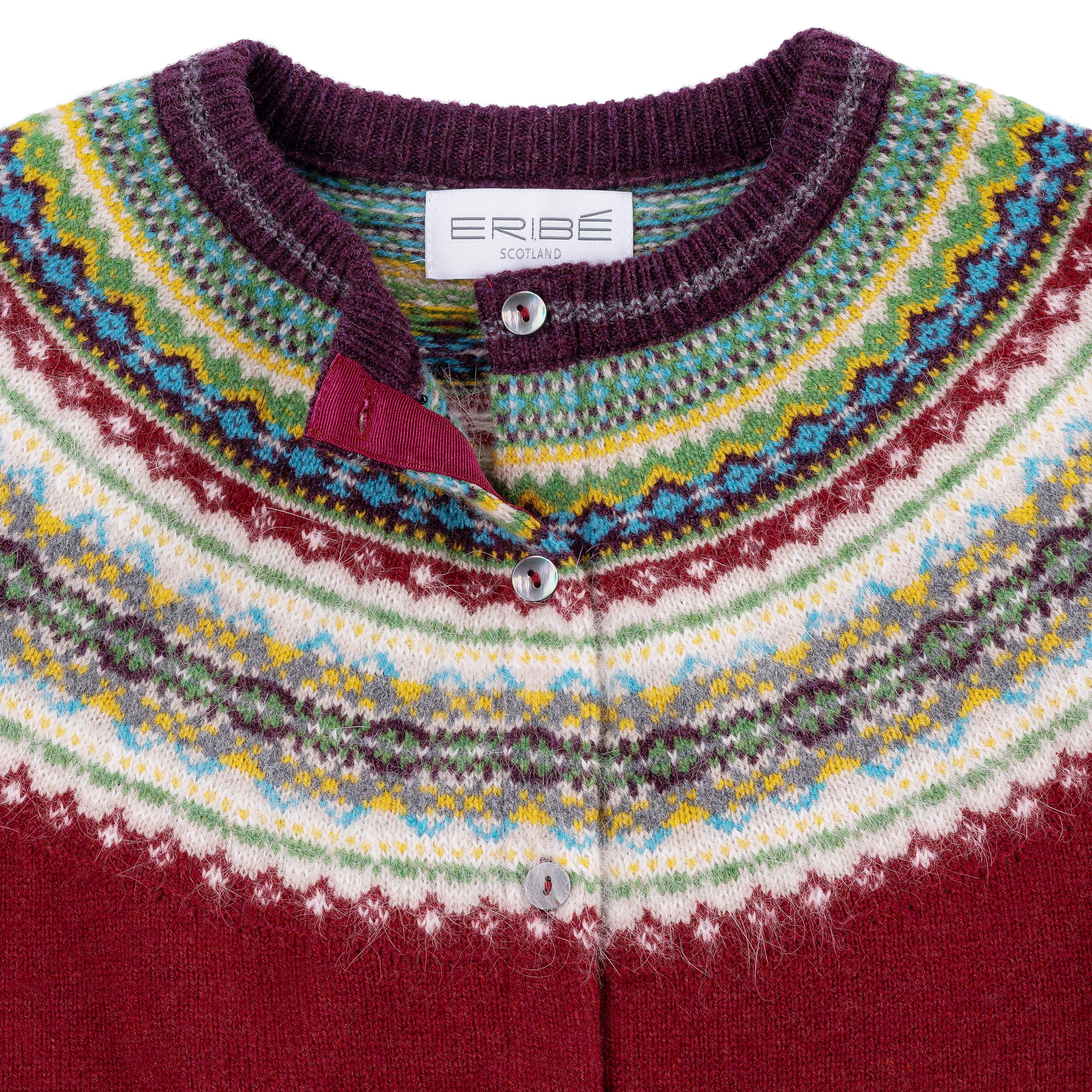 Eribé Damenstrickjacke Fair Isle, Hemlock