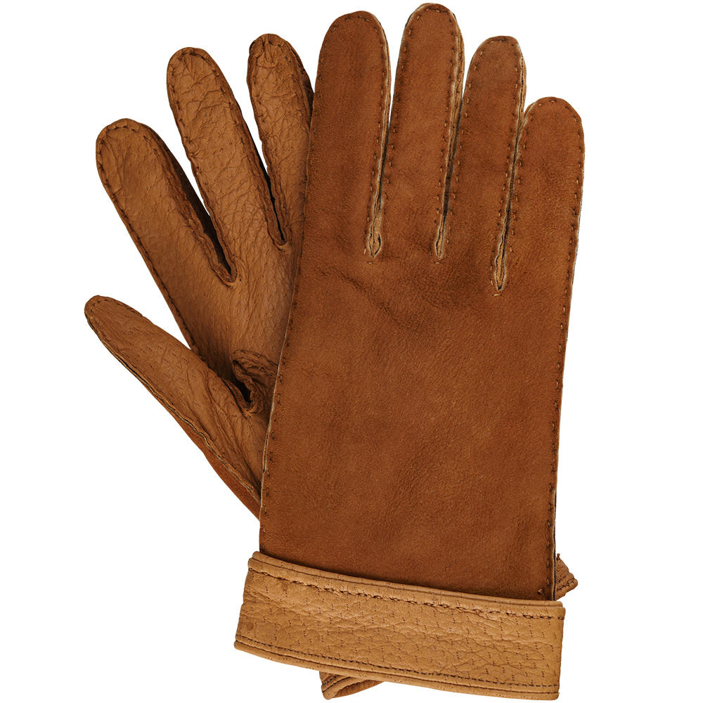 Herren Handschuhe ALAMOR, Peccaryleder mit Lammfell 