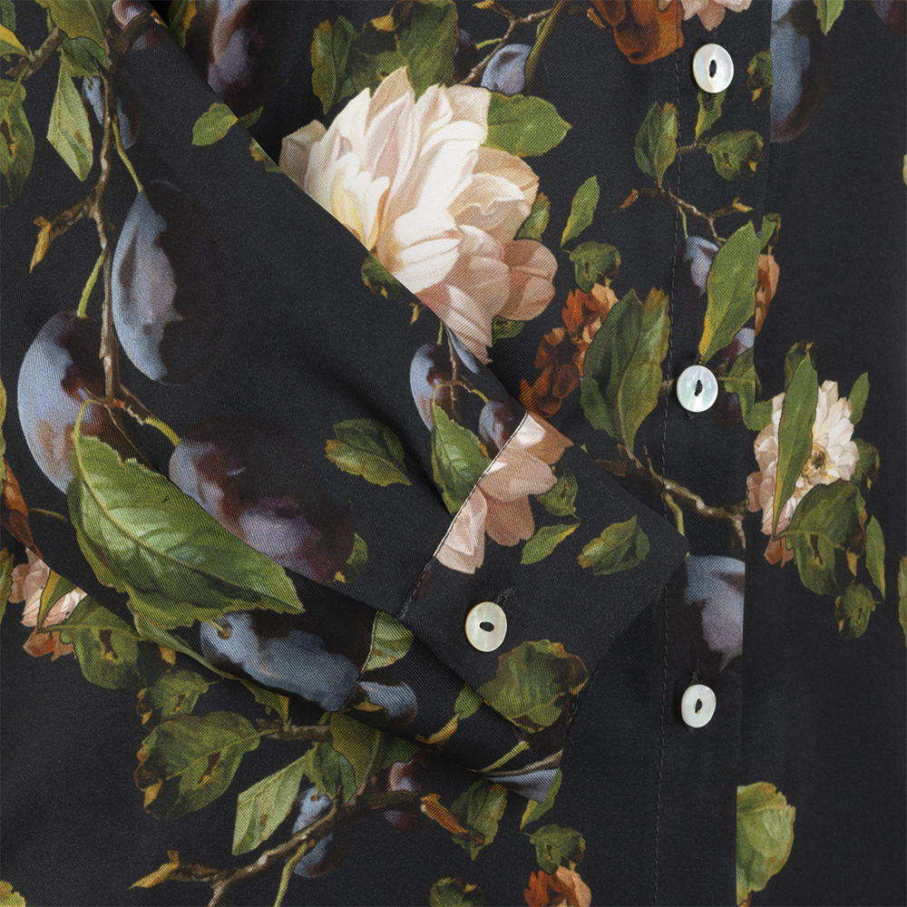 Seidenbluse Allover Print, Blumen