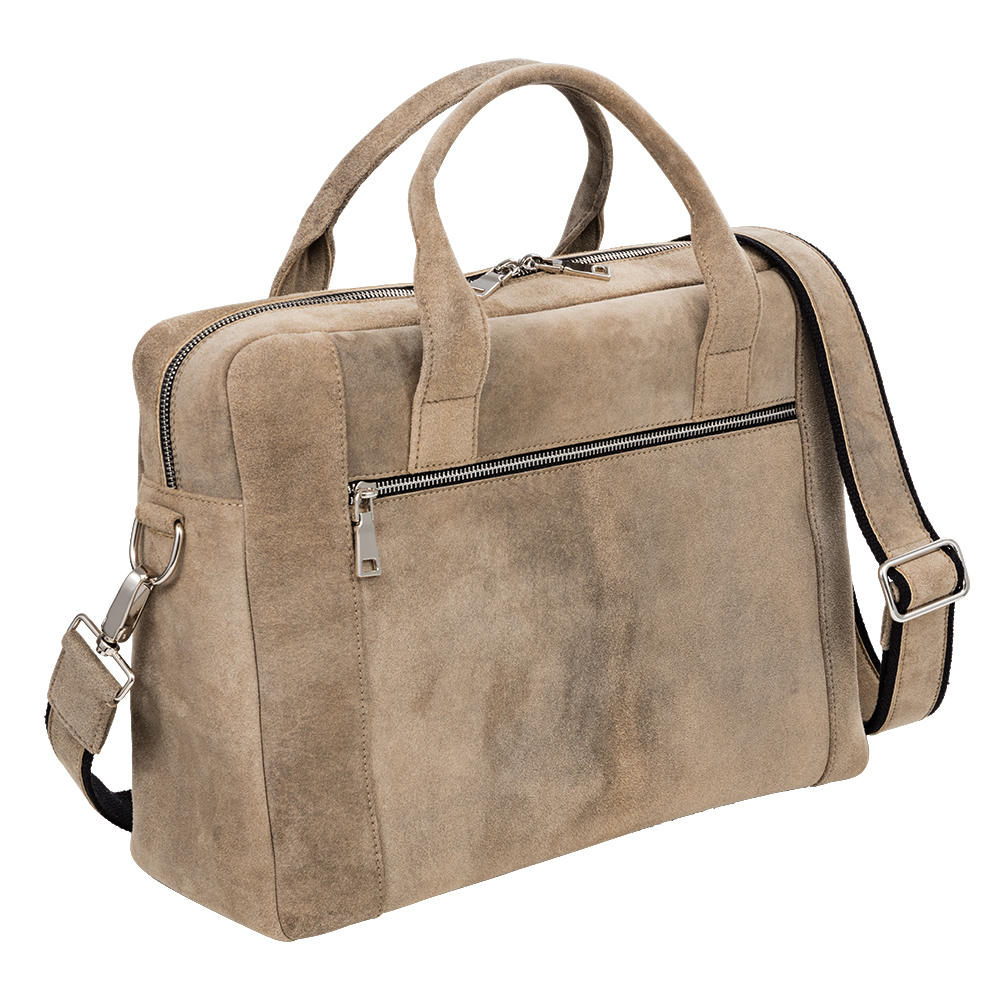 Laptoptasche, Ziegenvelours, sand