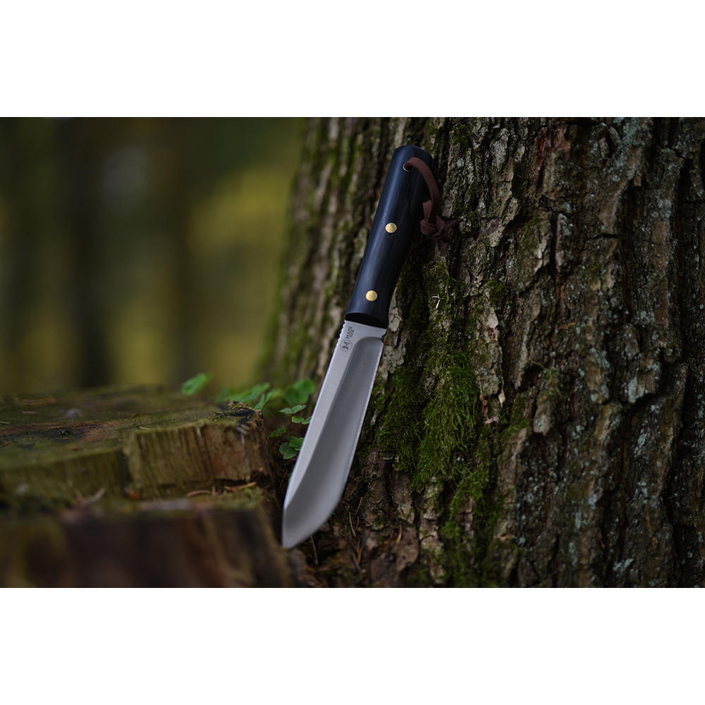 Couteau de plein air MAIN » Classic «, bois de pakka noir