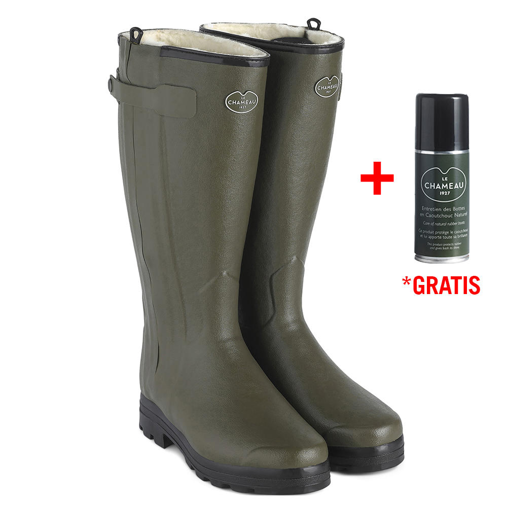 Le Chameau Herren-Gummistiefel Chasseur, Wollfutter