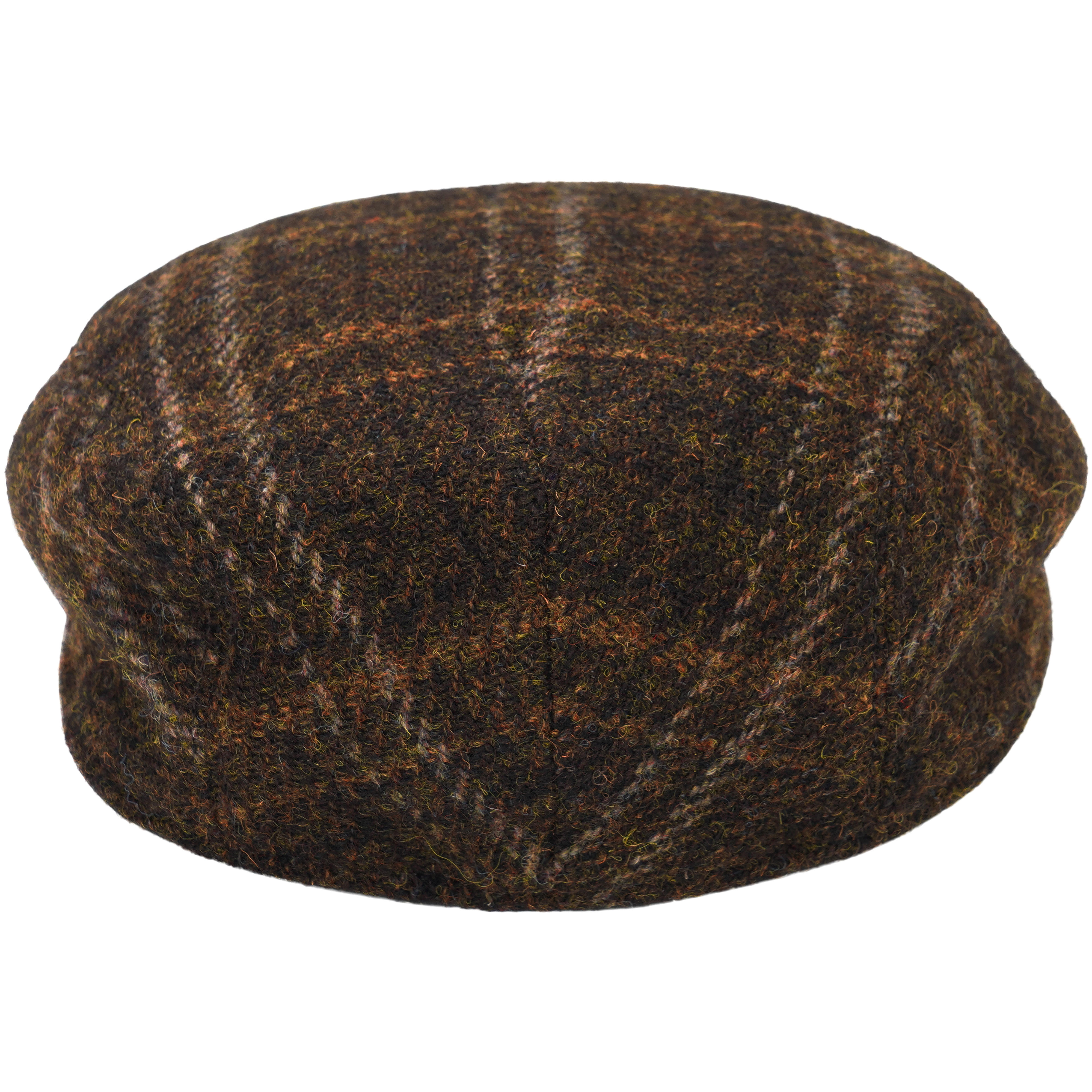 Mütze Harris-Tweed, rot/braun/grün