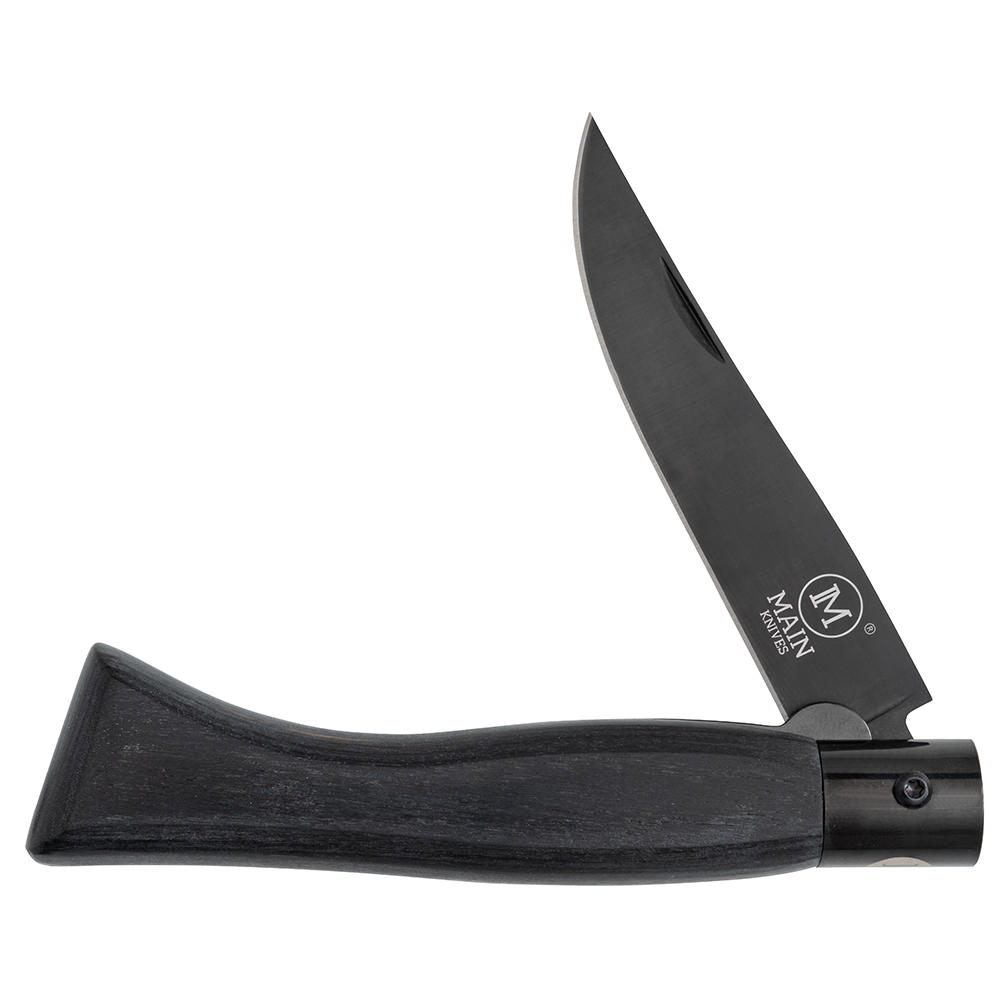 MAIN Klappmesser »Italian Line«, Titanbeschichtet, Pakkaholz schwarz