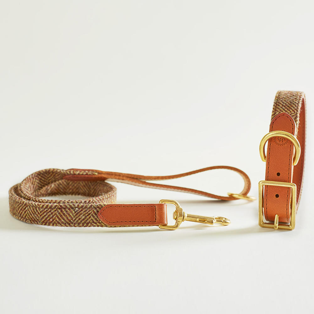 Helen Wells Hundehalsband »Tweed Classic«, beech, L+ 