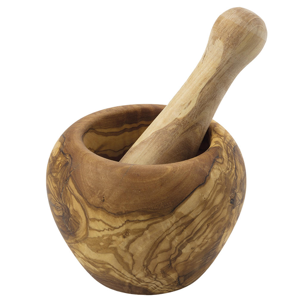 Mortier-bois d’olivier, grand, Ø 12 cm