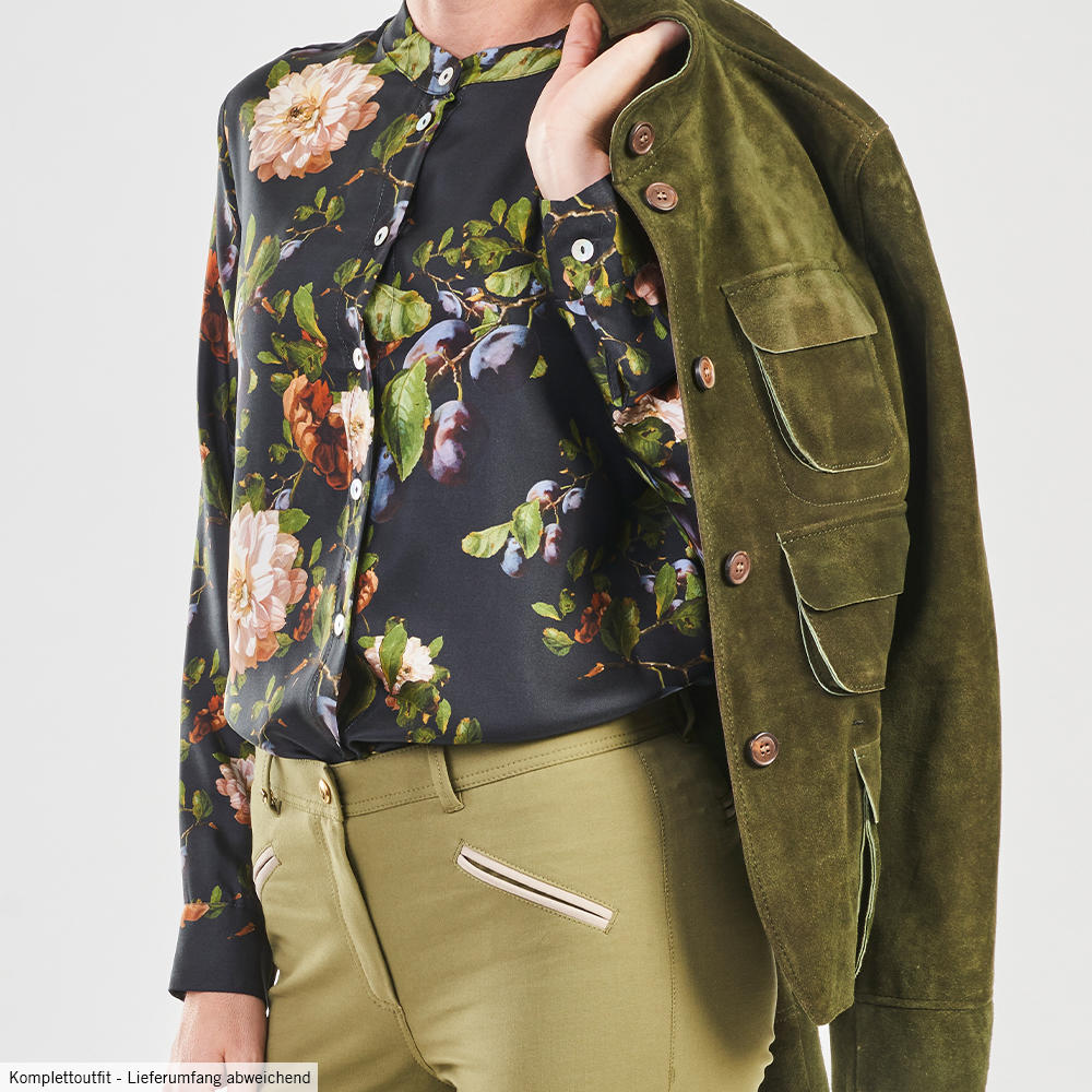 Seidenbluse Allover Print, Blumen