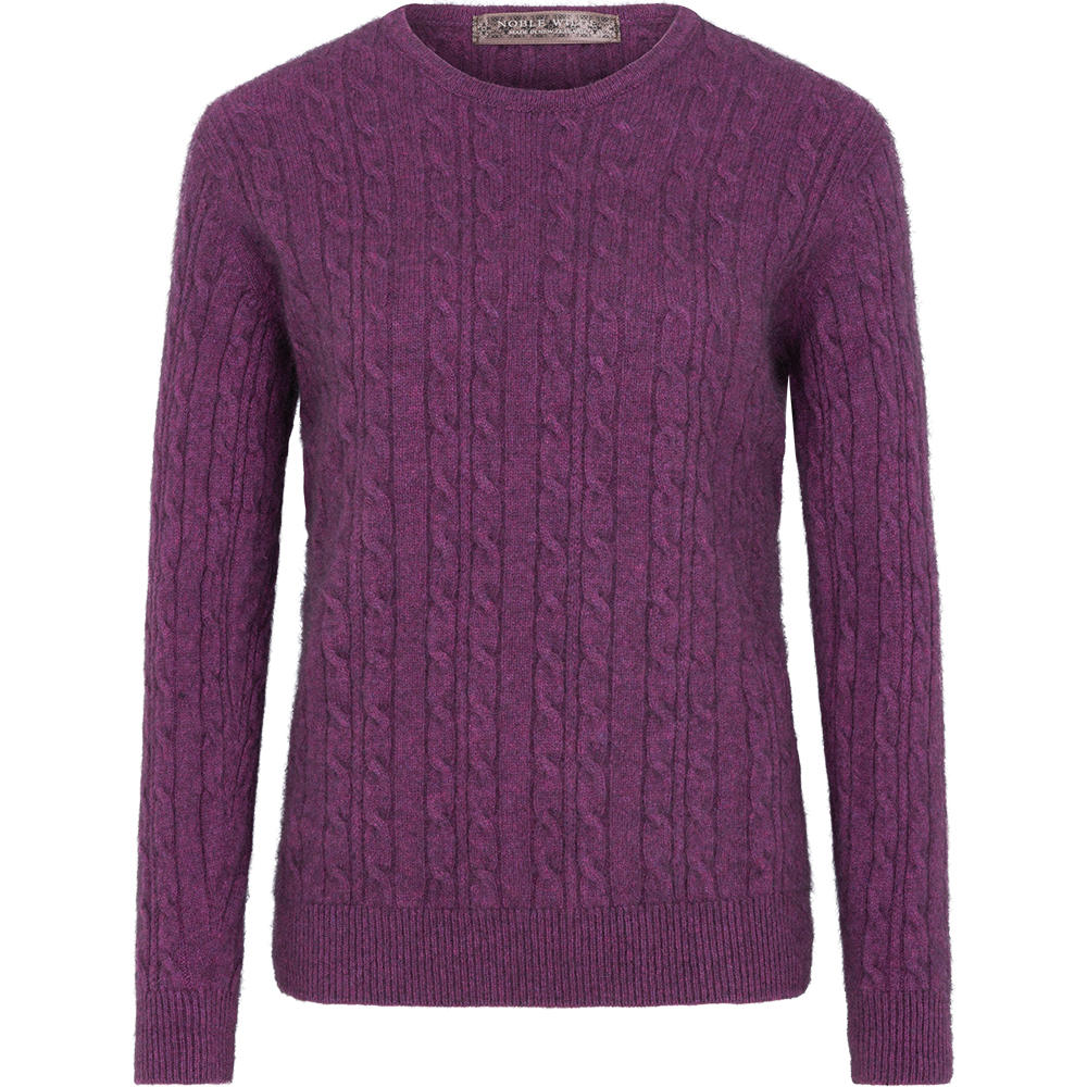 Damen Zopf-Pullover, Merino-Possum