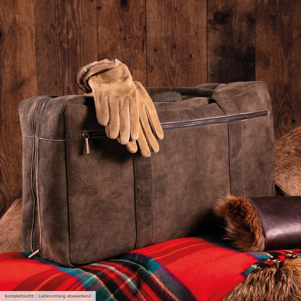 Weekender, Ziegenvelours, walnuss