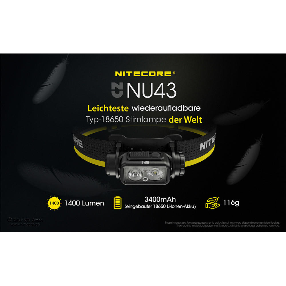 Nitecore® NU43 Stirnlampe, 1400 lm