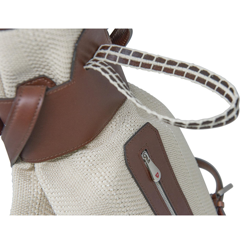 Athison Baumwollrucksack, sand/braun