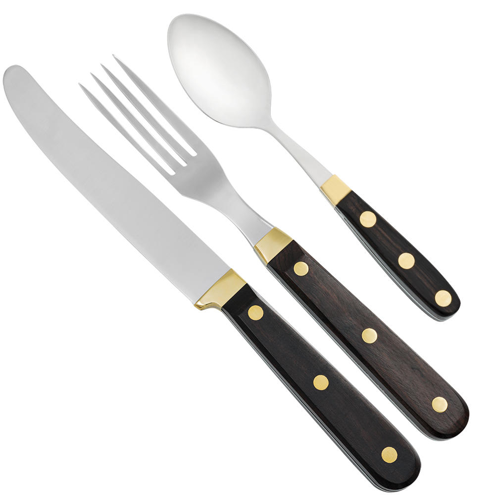 Brotzeitbesteck »Ebenholz«, Set - Buckels