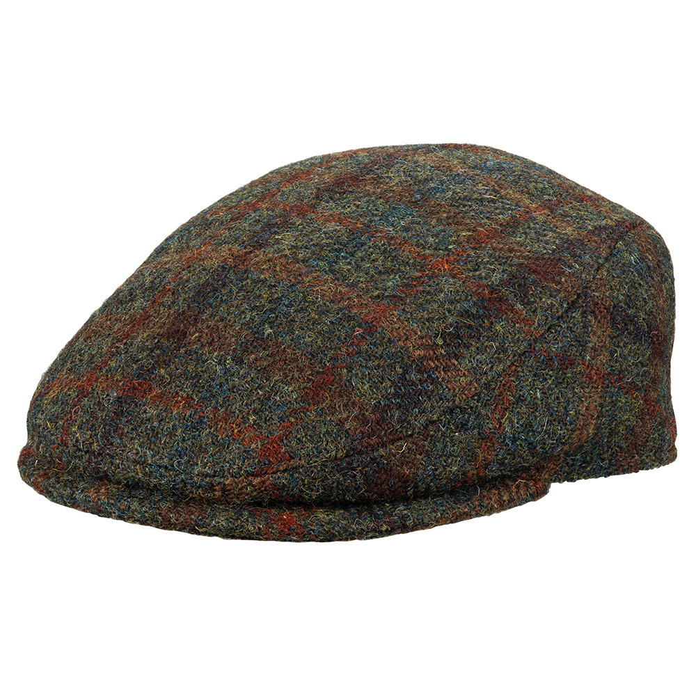 Mütze Harris-Tweed, grün/braun