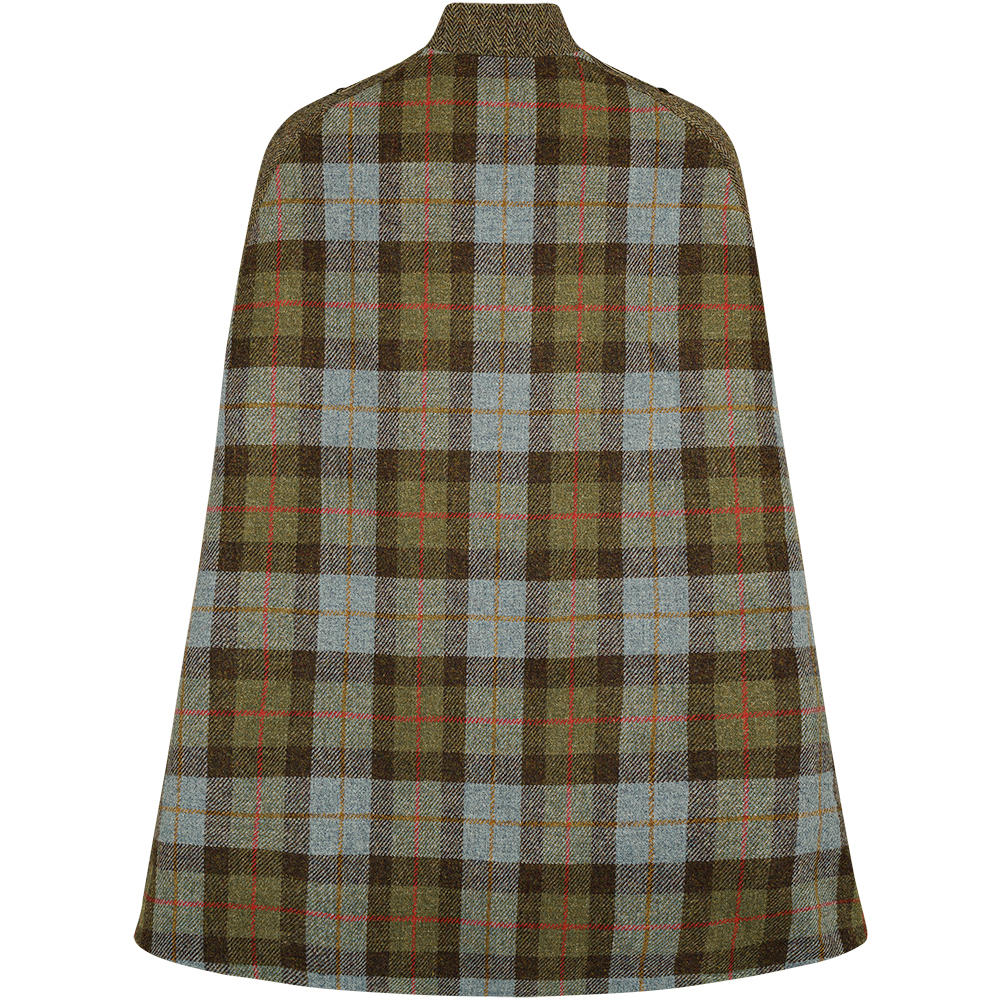 Sara Tiara Tweed-Long-Cape, braun/blau/grün/rot, Onesize