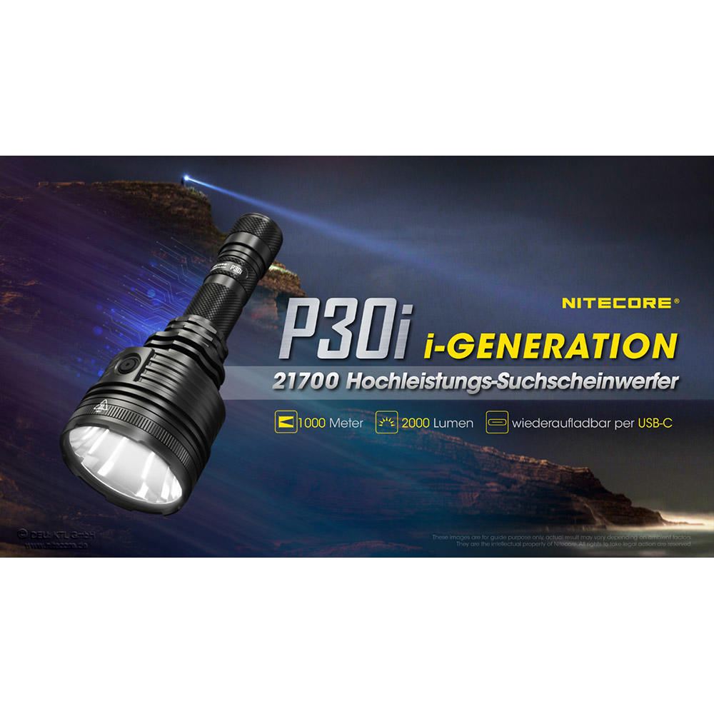 Jeu de chasse Nitecore® P30i, 2000 lm