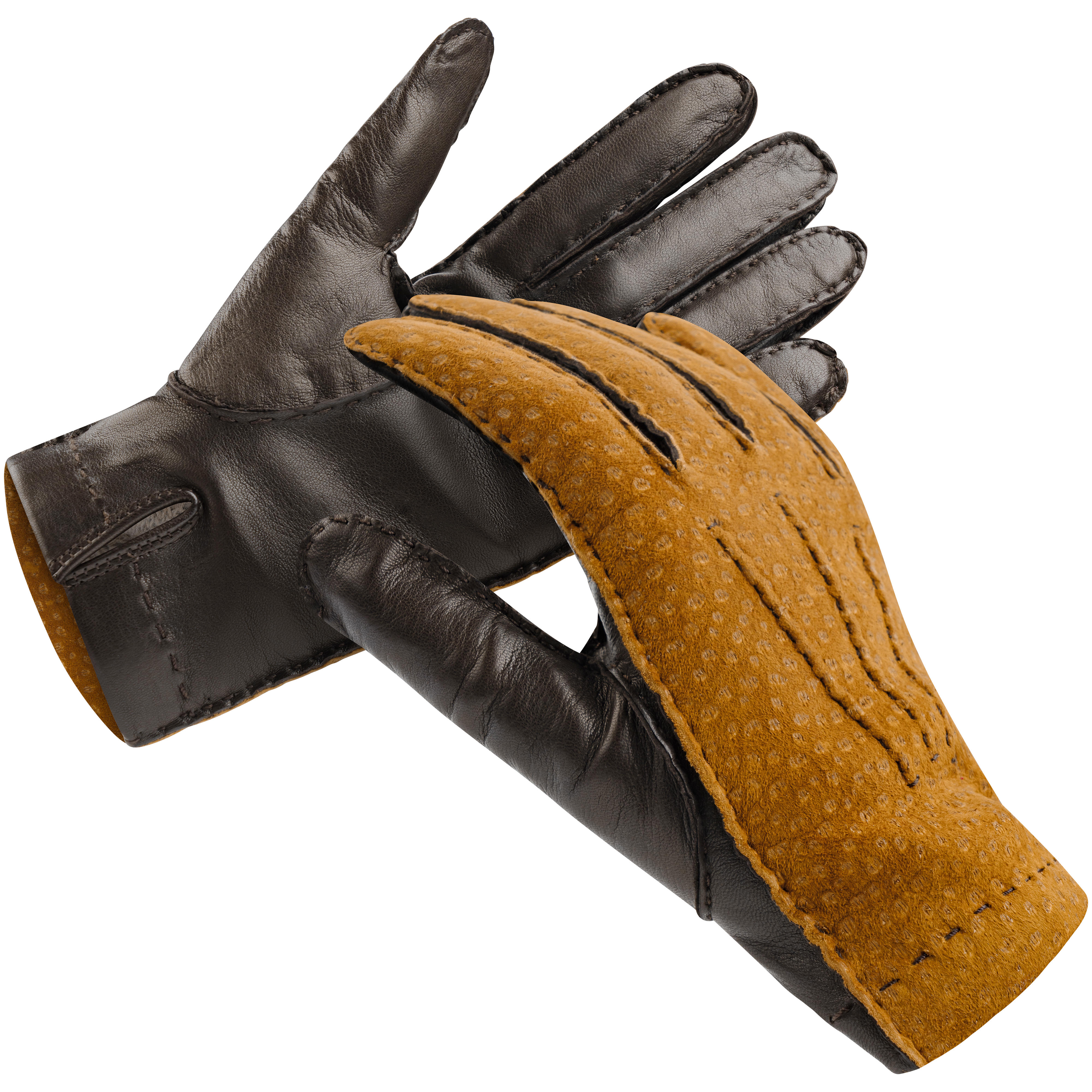 Gants pour femme » Lima «, carpincho et nappa agneau