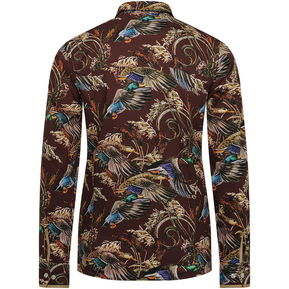 Hartwell Damen Bluse Layla, burgund, Enten & Schilf