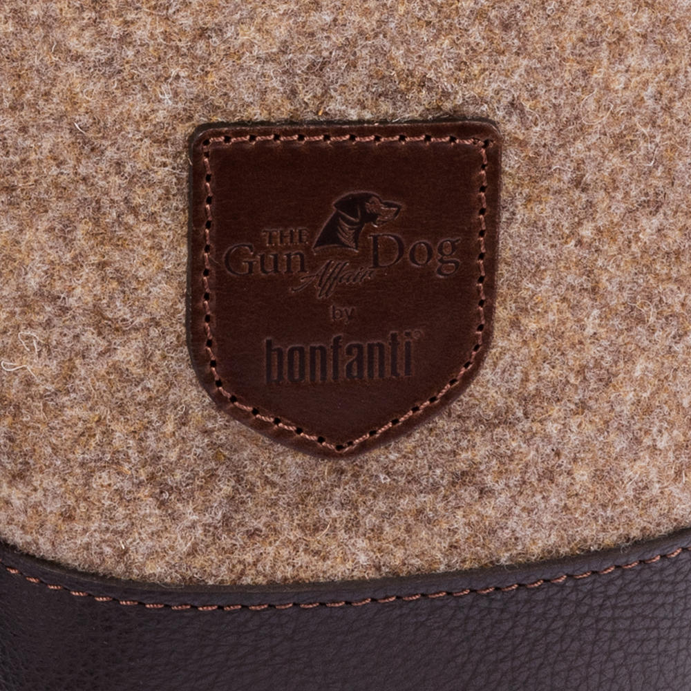 Rucksack, Wolle mit Leder