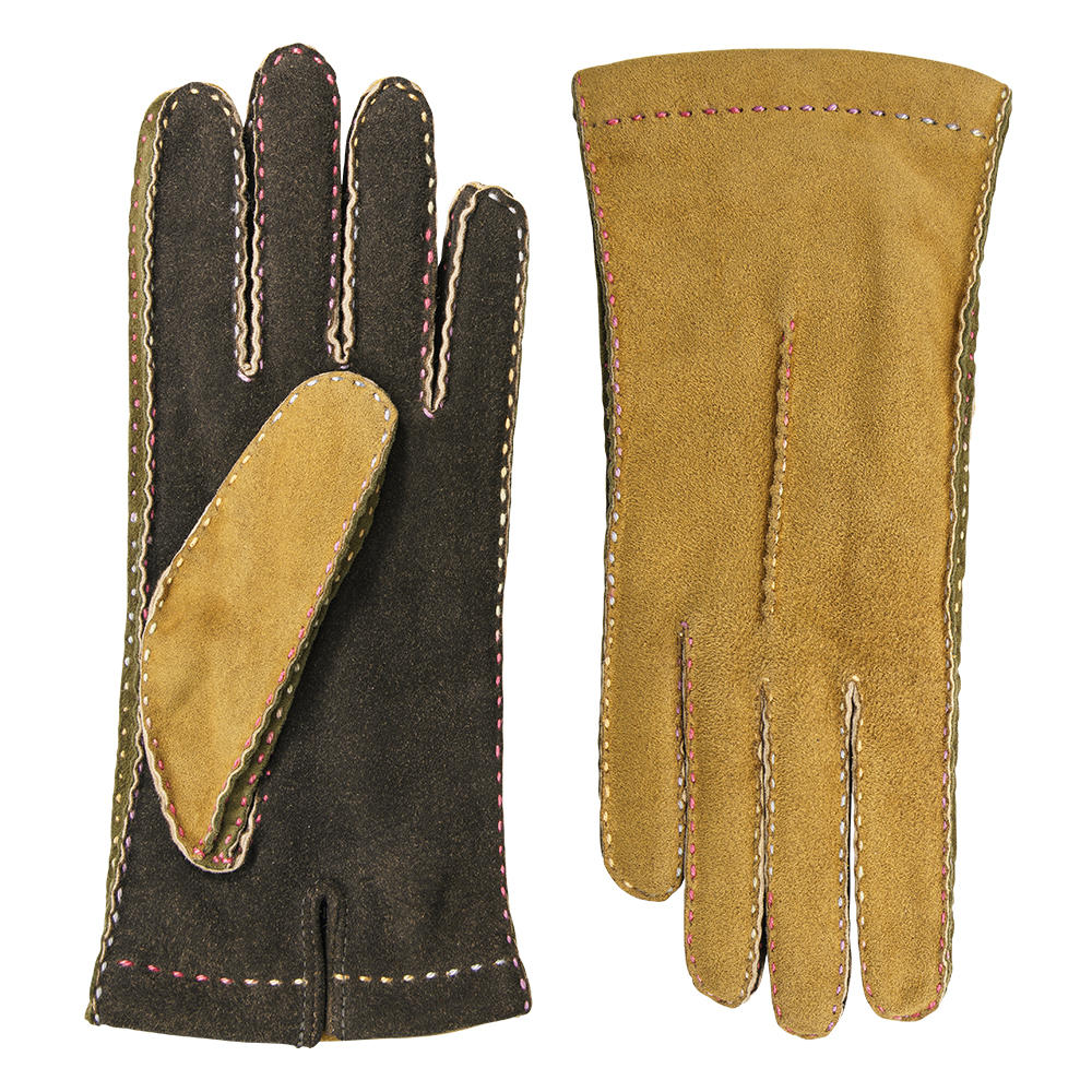 Damen Handschuhe FORLI, Ziegenvelours, mit Kaschmirfutter