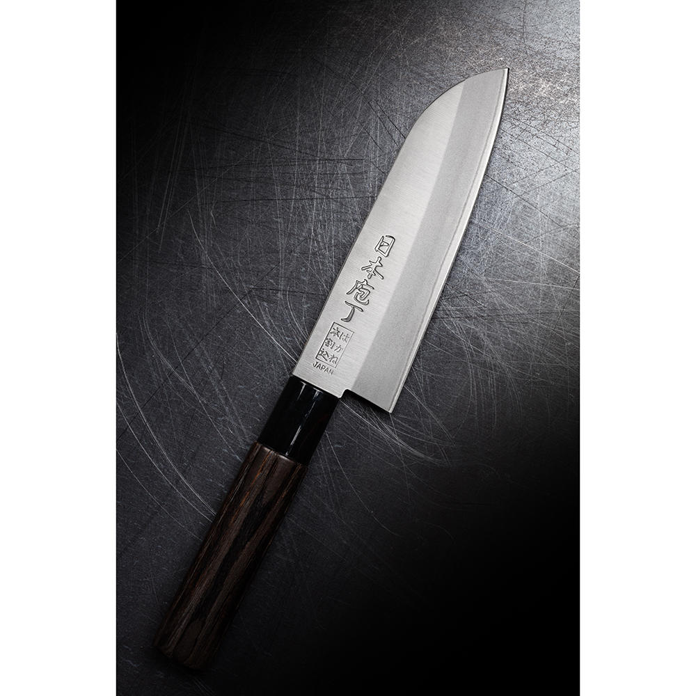 Saku Hocho, avec étui en bois,  Santoku (couteau polyvalent)
