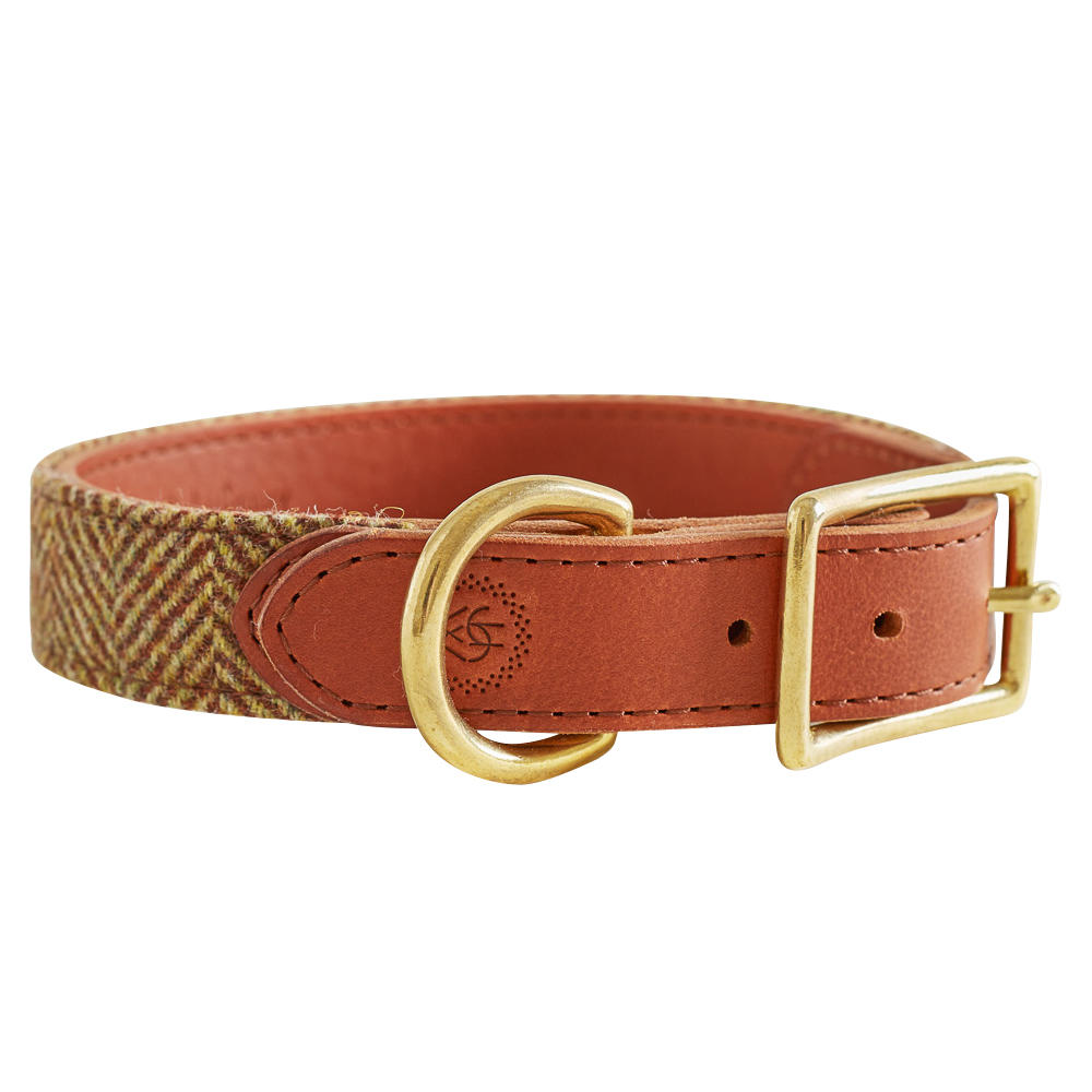 Helen Wells Hundehalsband »Tweed Classic«, beech, XS 