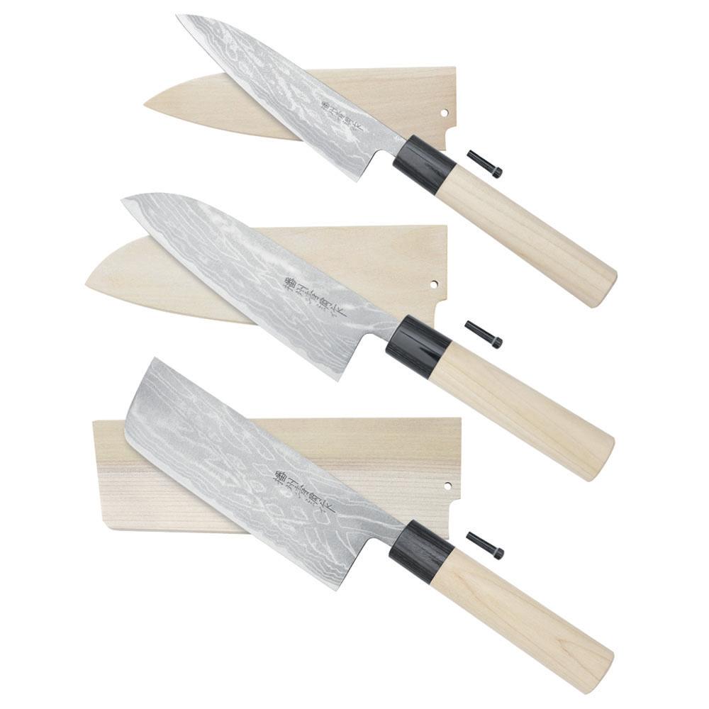 Hayashi Hocho, mit Holzscheide, Satz, 3-teilig