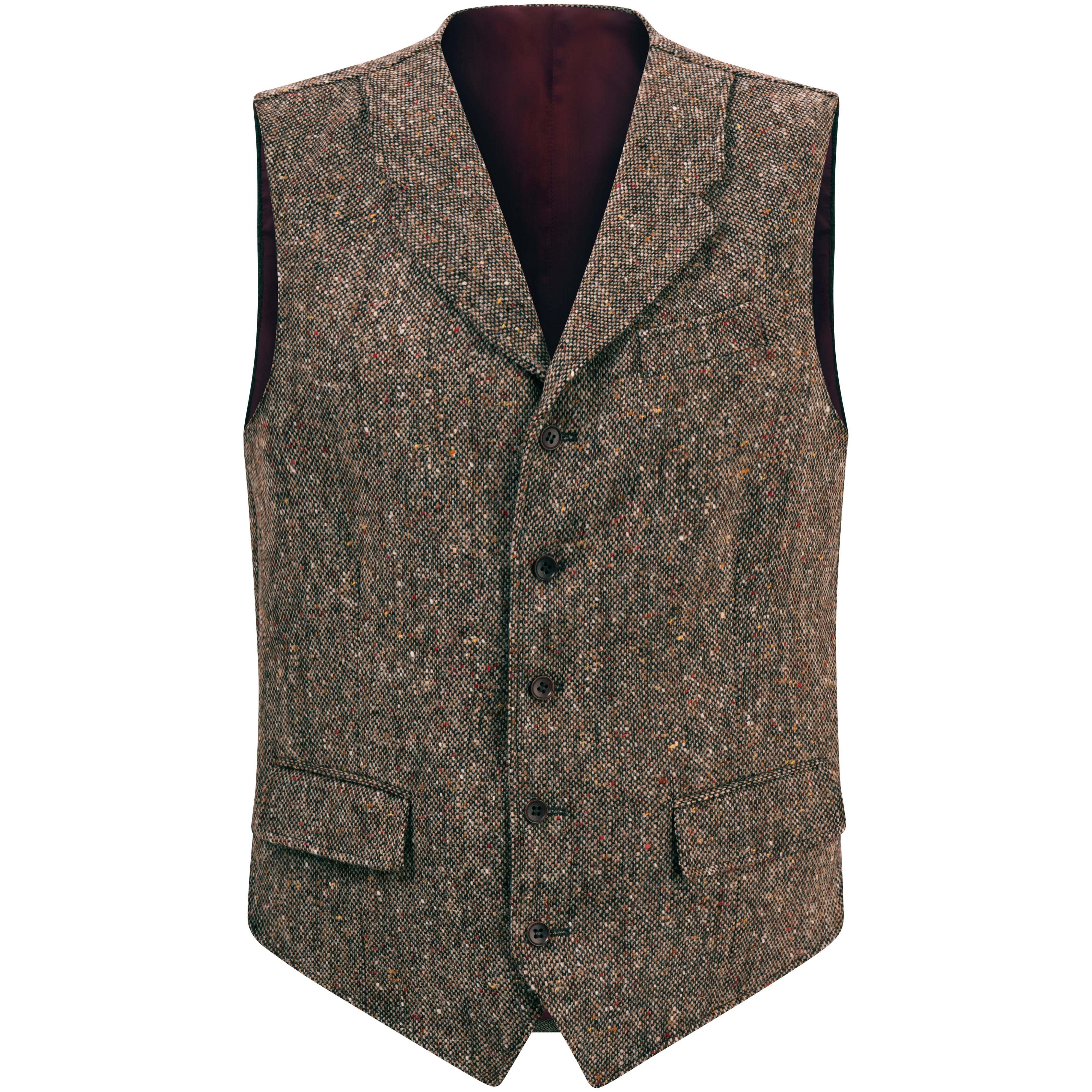 Herren-Donegal-Tweed-Weste »Marvin«, braun