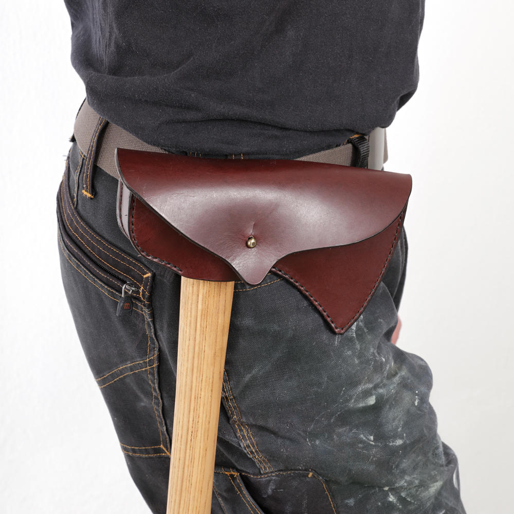 DICTUM® Outdoor-Axt mit Hammerkopf, mit Gürteletui   