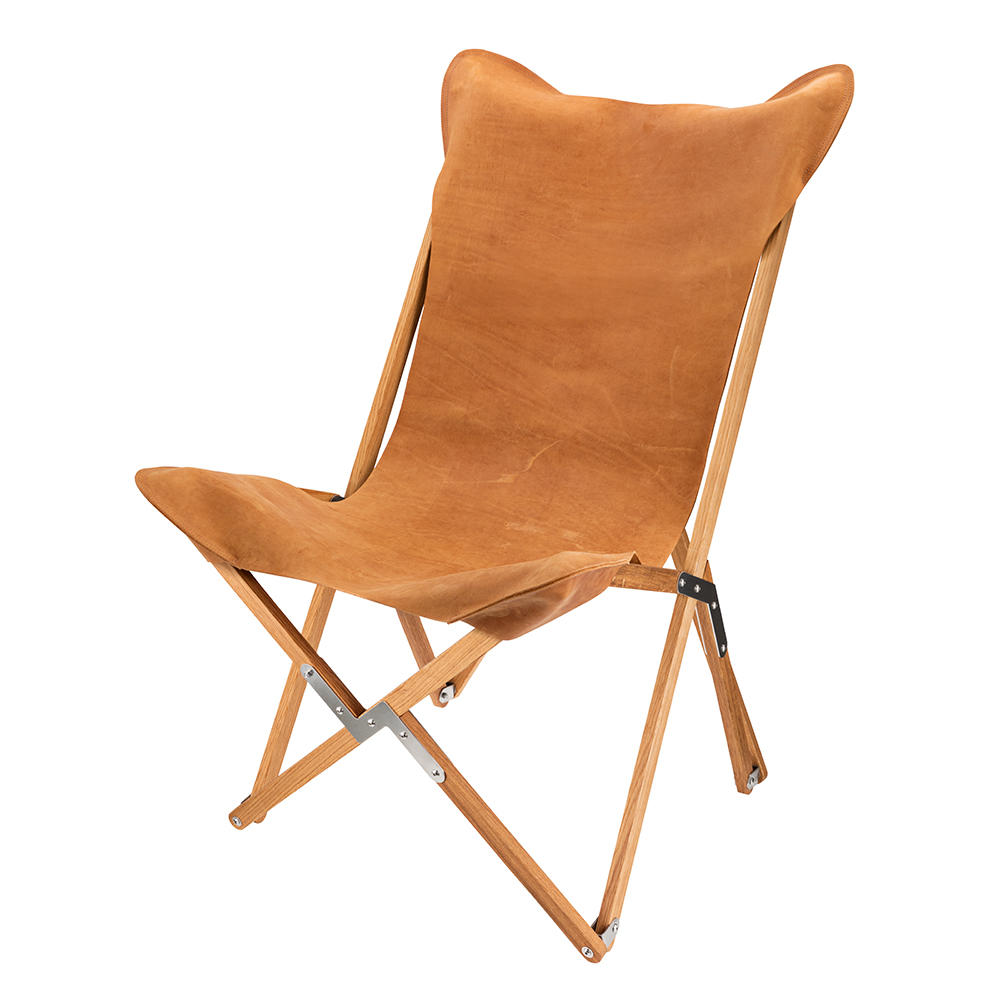 Chaise de camping Kampier TP (modèle grand), cuir