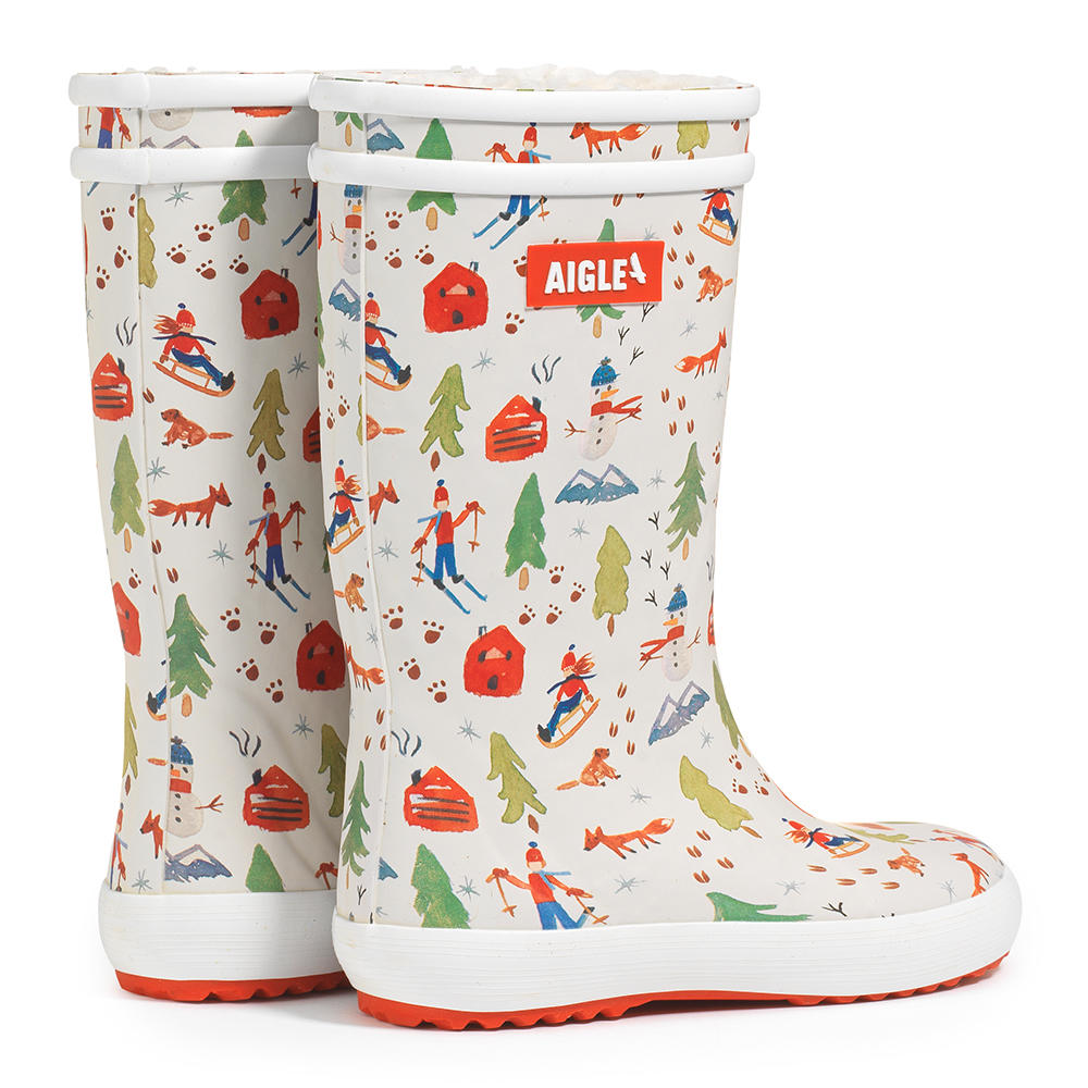 Bottes en caoutchouc pour enfants » Lolly Pop Fur Print «, Zermatt