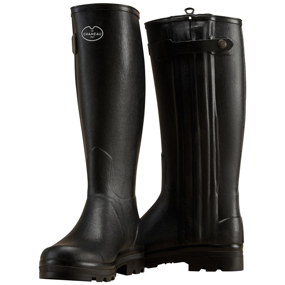 Bottes en caoutchouc pour homme Le Chameau » Chasseur «, doublure en cuir