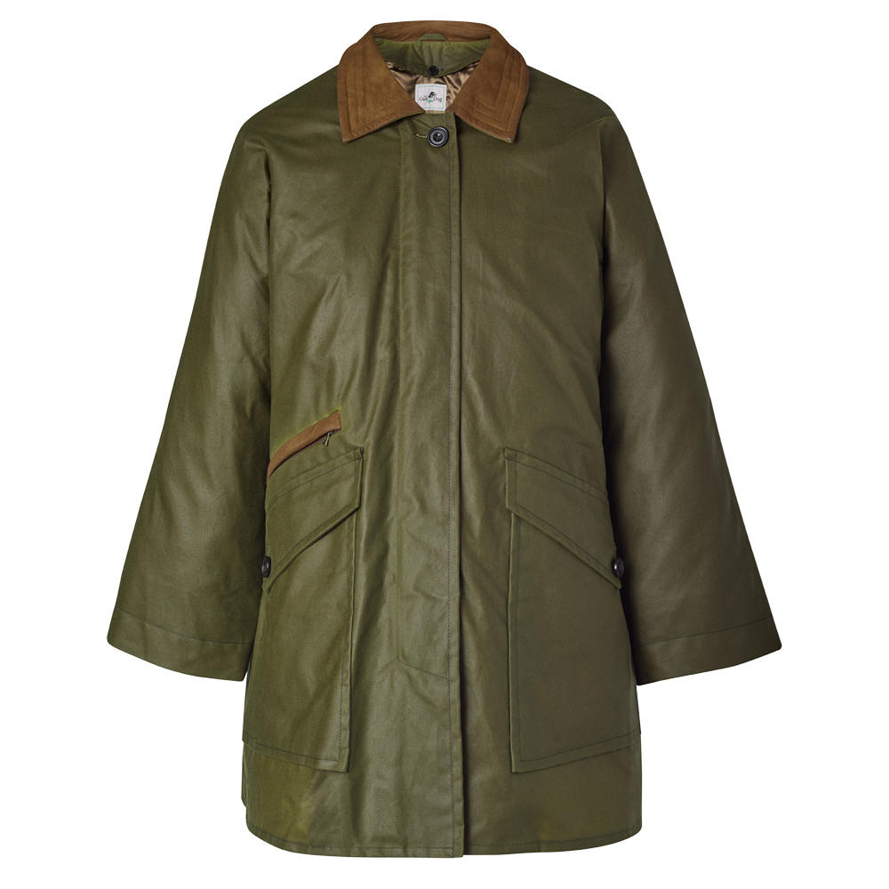 Damen Wachsjacke, grün