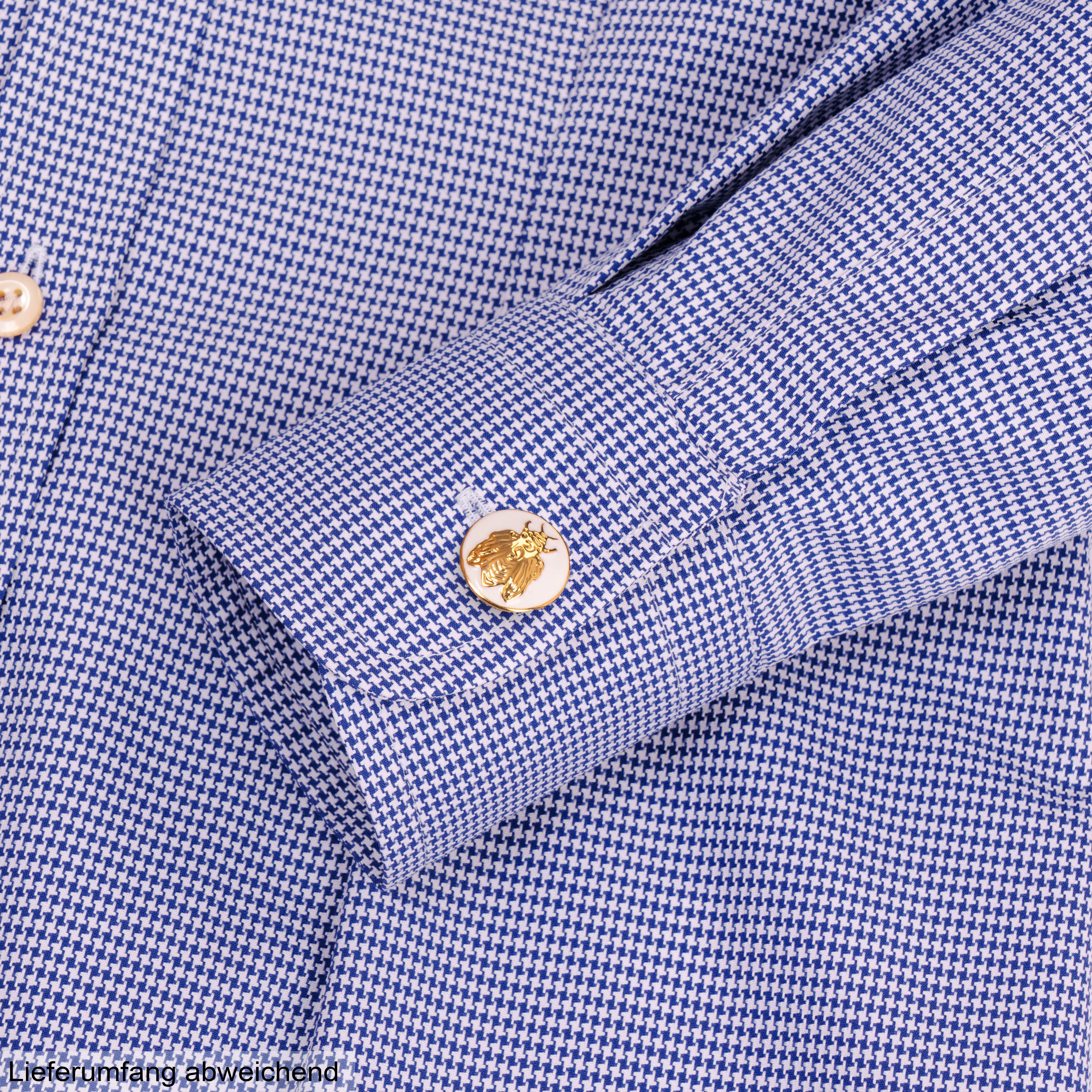 Damenbluse »Amber«, Dobby, weiß/blau