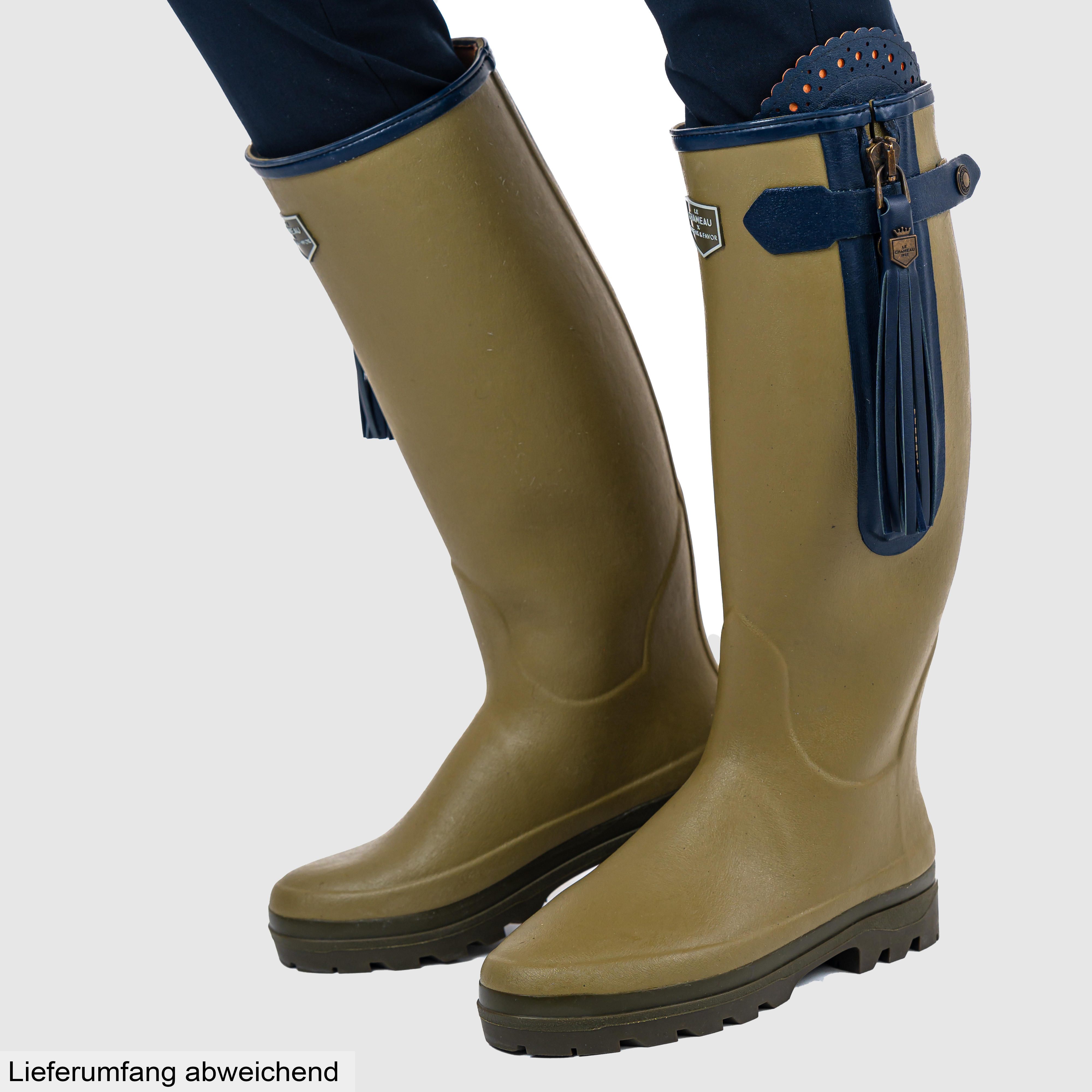 Le Chameau Damen-Gummistiefel L'Alliance, Neoprenfutter, vert vierzon
