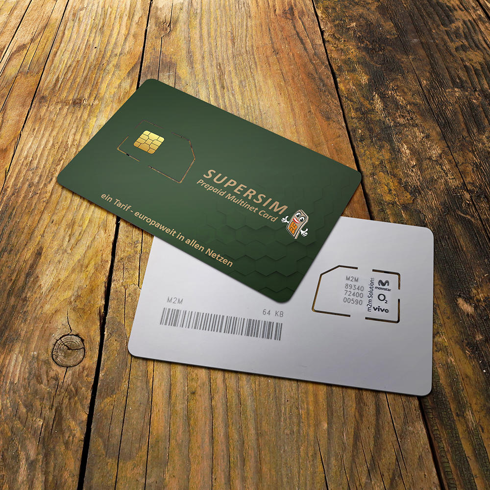 Carte SIM prépayée multi-réseau SUPERSIM avec avoir de 5 €