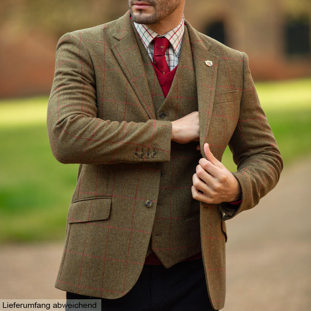 Alan Paine »Combrook« Men's Tweed Vest, Sage