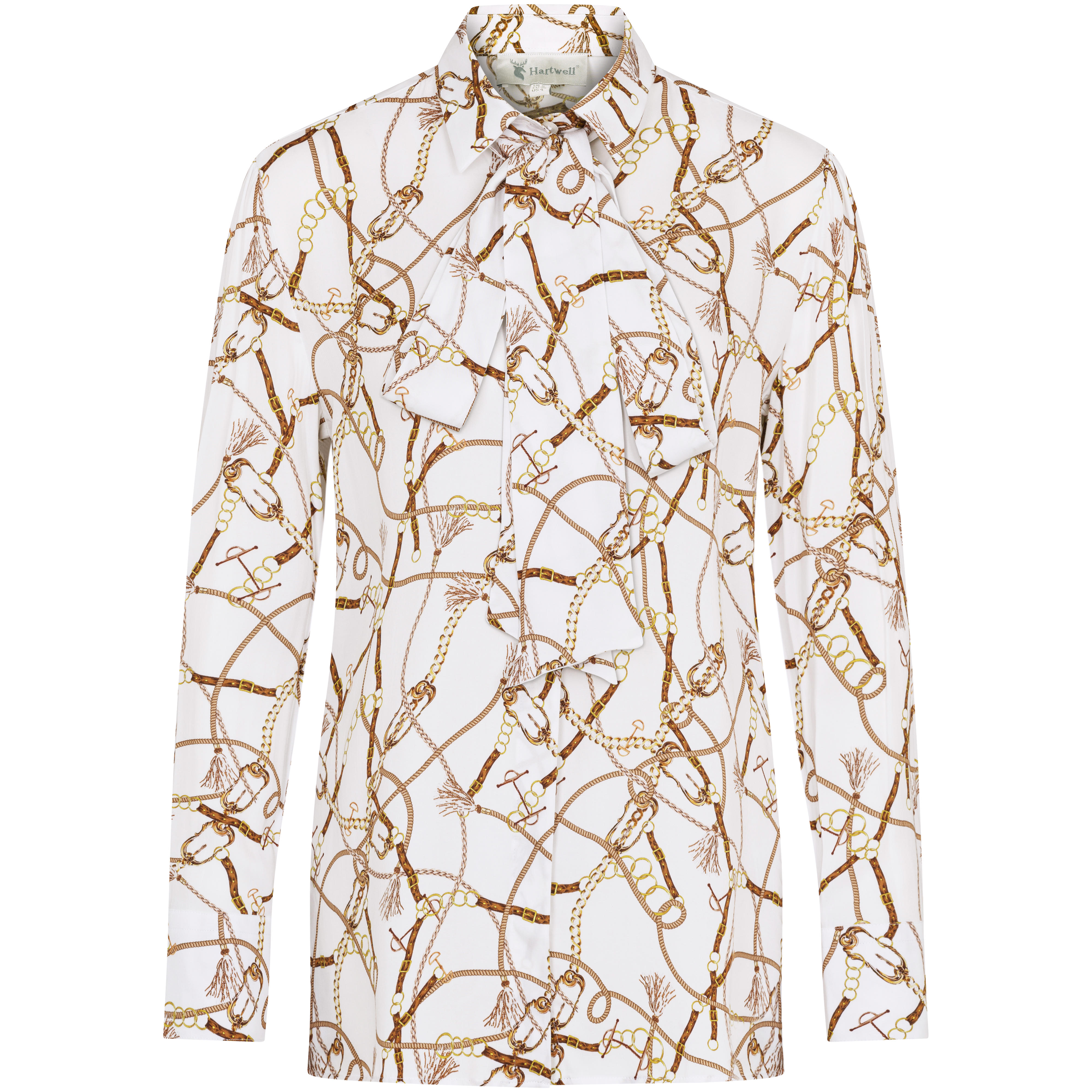 Hartwell Damen Bluse Lisa, Equestrian, weiß