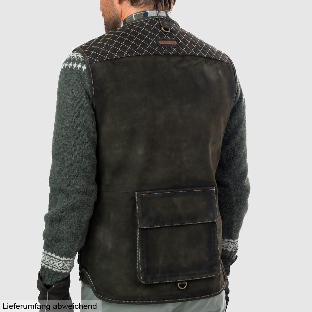 Gilet fonctionnel en cuir pour homme » Pecheur «