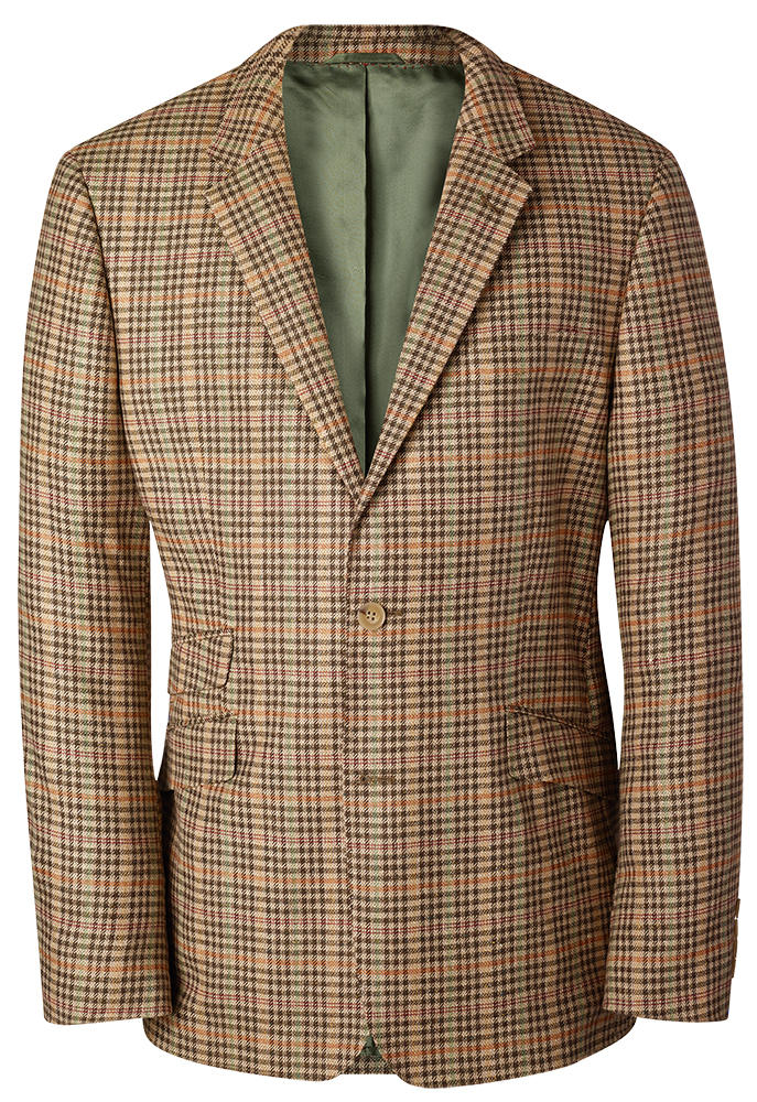 Herren Tweed-Sakko, beige-kariert