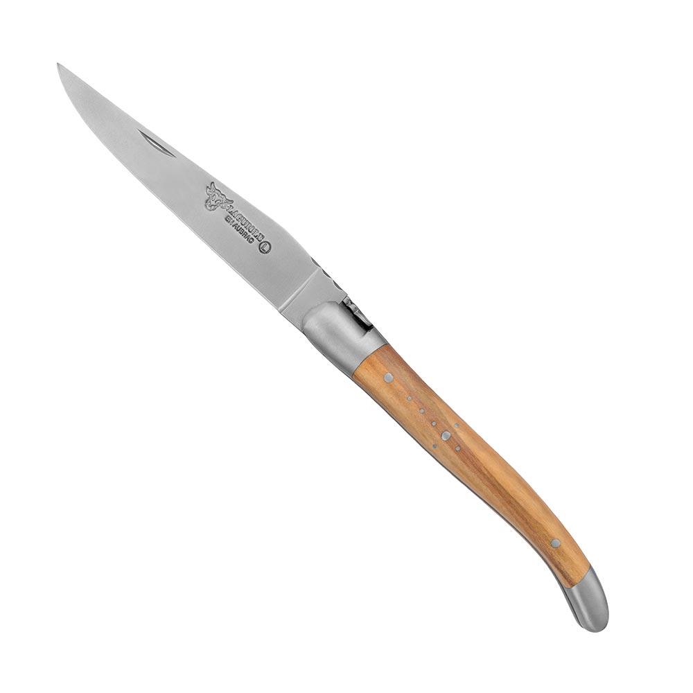 Laguiole Klappmesser klein, Olivenholz