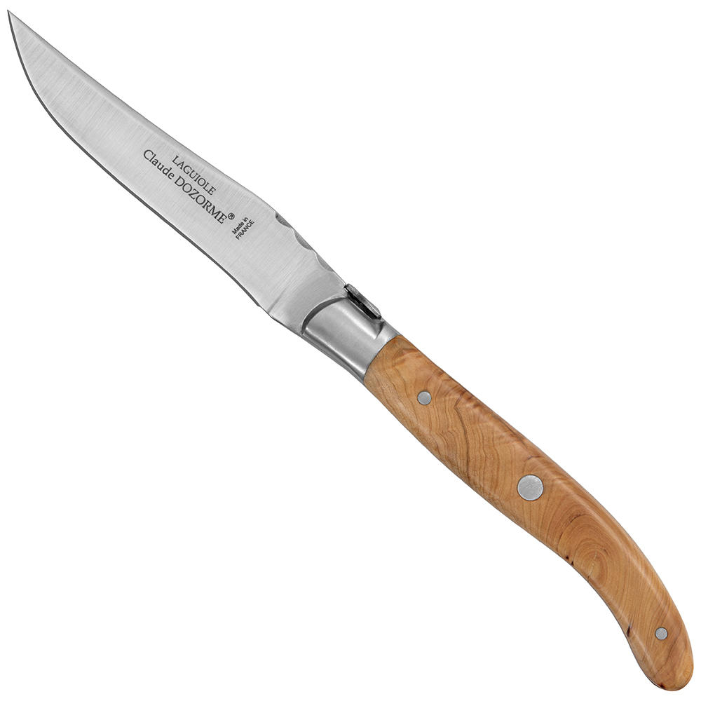Couteaux de table et couteaux à viande Laguiole, genévrier, jeu, 4 pièces